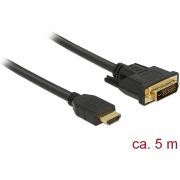 Delock 85656 HDMI naar DVI 24+1 kabel bidirectioneel 5 m