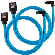 Corsair CC-8900285 SATA-kabel 2 stuks 0,6m, haaks Zwart, Blauw