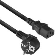 ACT Netsnoer CEE 7/7  male (haaks) - C13 zwart 2 m