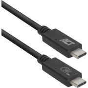 ACT AC7431 20Gbps 240W 1.00m Zwart USB-IF Gecertificeerd USB-C Kabel