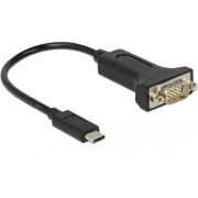 DeLOCK 63908 kabeladapter/verloopstukje USB C RS-232 Zwart