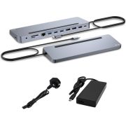 i-tec USB-C Metal Ergonomic 3x 4K Display Docking Station with Power Delivery 100 W + Universal Char