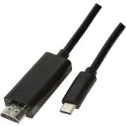 LogiLink UA0329 kabeladapter/verloopstukje USB Type C HDMI Zwart