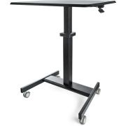 StarTech.com Mobiel Bureau Ergonomisch Zit-Sta Computermeubel op Wielen One Touch verstelbare Mobiel