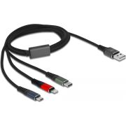 DeLOCK 87277 USB-kabel USB 2.0 1 m USB A Micro-USB B/Lightning/Apple 30-pin Groen, Zwart, Rood, Blau