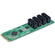 StarTech.com M.2 naar 4-Port SATA Adapter Kaart, M.2 PCIe 3.0 naar SATA HDD/SSD Uitbreidingskaart