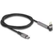 DeLOCK 85405 Lightning-kabel 1,5 m Zwart, Grijs