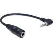 Delock 65397 Kabel Audio Stereo 2,5 mm male haaks > 3,5 mm female 3-pins 14cm