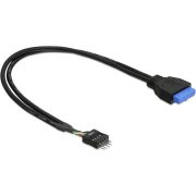 Delock 83095 Kabel USB 3.0 pin header female > USB 2.0 pin header male 30cm