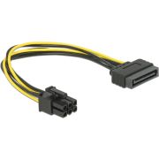 Delock 82924 Kabel Voeding SATA 15-pins > 6-pins PCI Express