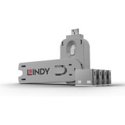 Lindy USB Port Blocker - Pack 4, Colour Code: White