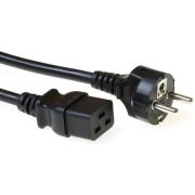 ACT Netsnoer CEE 7/7 male (recht) - C19 zwart 3 m