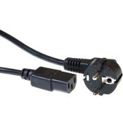 ACT Netsnoer CEE 7/7 male (haaks) - C13 zwart 1 m