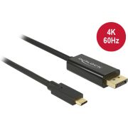 Delock 85256 Kabel USB Type-C male > DisplayPort male (DP Alt Mode) 4K 60 Hz 2 m zwart