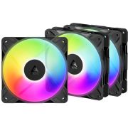 ARCTIC P12 Pro Reverse A-RGB Black 3 Pack