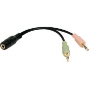 LogiLink CA0020 0.15m 3.5mm 2 x 3.5mm Zwart audio kabel
