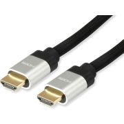 Equip 119382 HDMI kabel 3 m HDMI Type A (Standaard) Zwart, Zilver