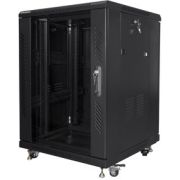 Lanberg FF01-6615-12B rack 15U Vrijstaande rek Zwart