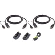 ATEN 1.8M USB Universeel veilig KVM-kabelpakket met dubbel display