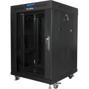 Lanberg FF01-6615-12BL rack 15U Vrijstaande rek Zwart